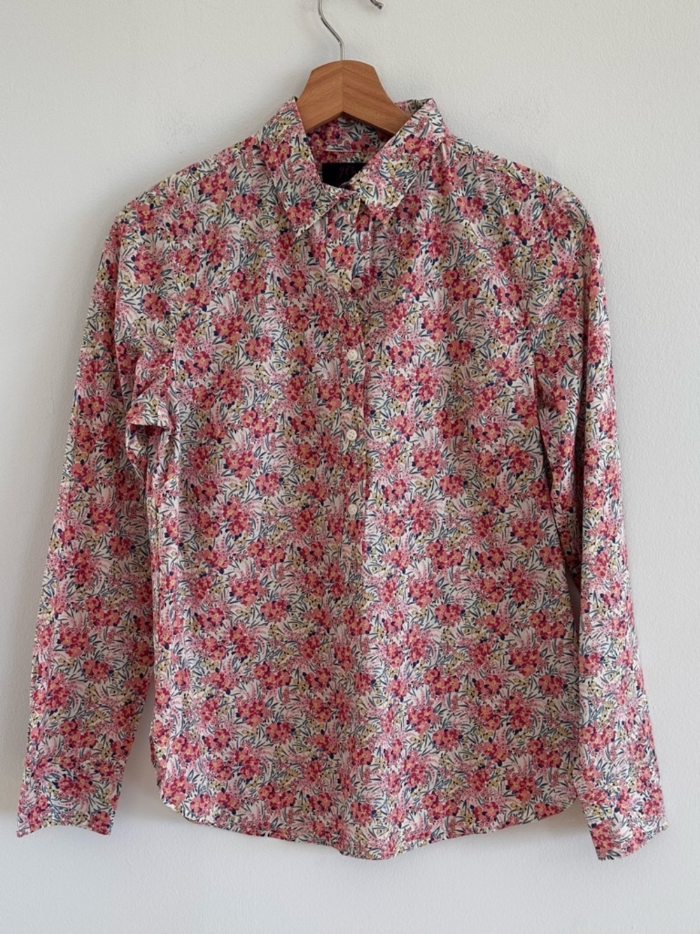 J. Crew Liberty Fabric popover cotton long sleeve shirt size 4